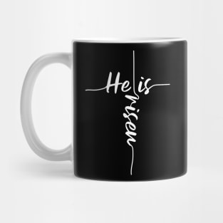 He Is Risen Easter Day Jesus Cross Religious Christian Bible Mug